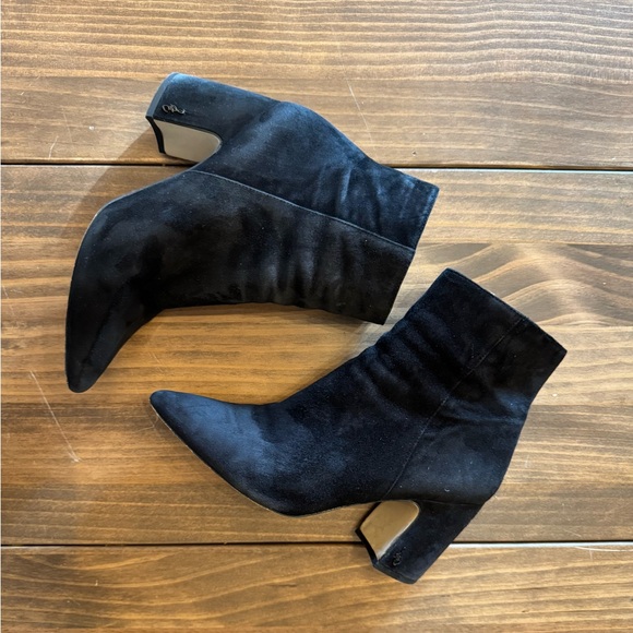 Sam Edelman Hilty Ankle Boots Black Suede 8.5 - Picture 4 of 8